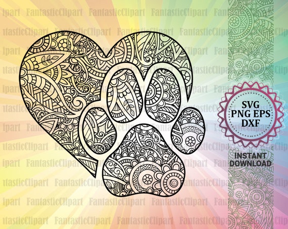 Download Heart Paw Print Svg Love Dog Svg Love Dog Paw Heart Paw Etsy