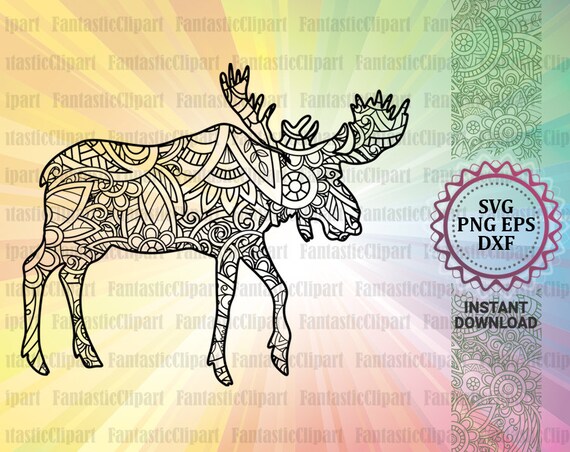 Download Moose Svg Moose Mandala Moose Clipart Moose Decal Moose Etsy