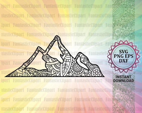 Download Mountain Svg Mountain Mandala Svg Mountain Clipart Mountain Etsy