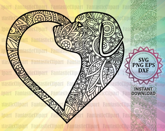 Download Dog Heart Svg Dog Svg Files For Cricut Dog Mandala Svg Love Etsy