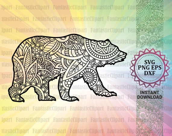 Download Bear Mandala Svg Bear Svg Design Bear Clipart Bear Decal | Etsy