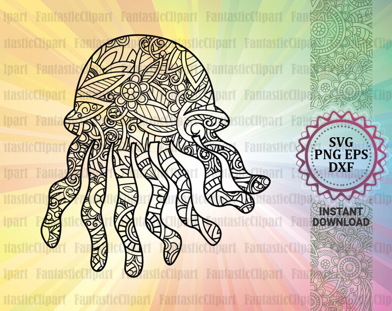 Download Jellyfish Mandala Svg Jellyfish Svg Cricut Jellyfish | Etsy