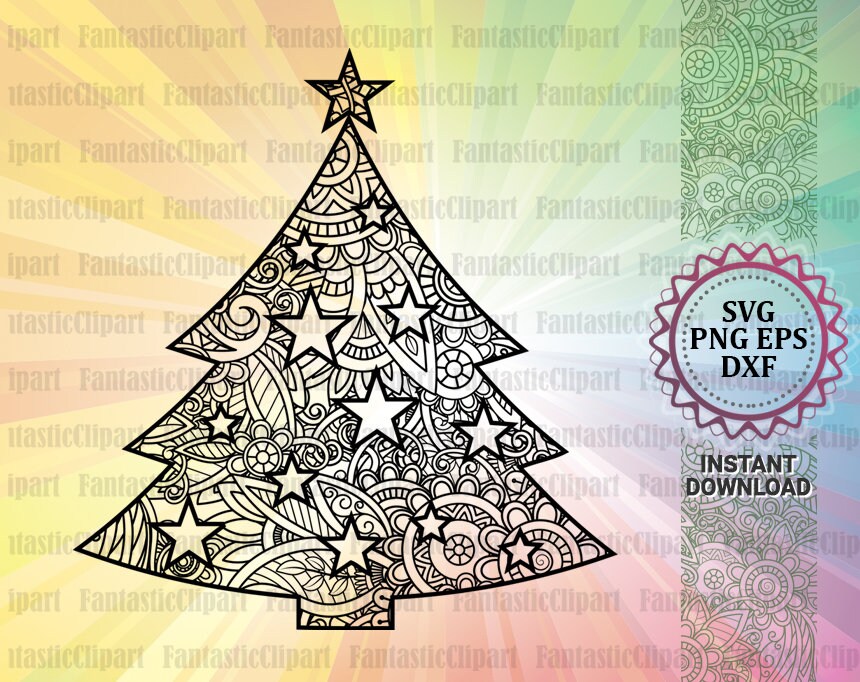 Download Christmas Tree Svg Christmas Tree Mandala Christmas Tree Etsy