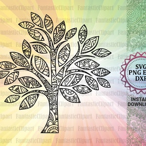Download Tree Mandala Svg Tree Clipart Tree Of Life Svg Tree Art Etsy