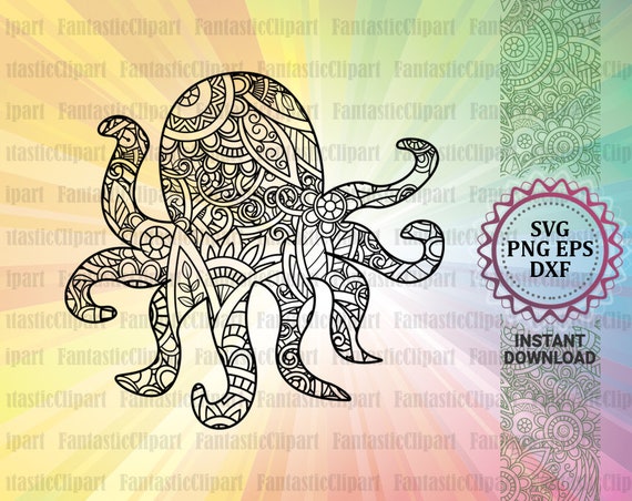 Download Octopus Mandala Svg Octopus Clipart Octopus Decal Octopus Etsy