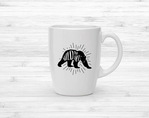 Wild And Free Svg Wild And Free Decal Bear Svg Bear Svg Etsy