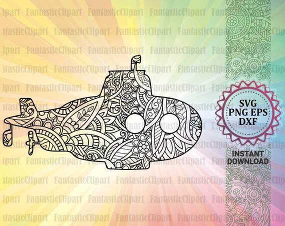 Download Submarine Svg Submarine Mandala Svg Submarine Art Submarine Etsy