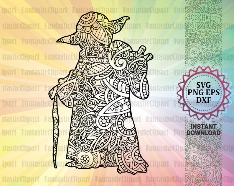 Download Yoda Svg Yoda Mandala Svg Yoda Clipart Yoda Decal Yoda Etsy
