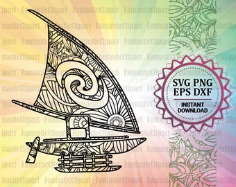 Moanas Boat Clipart Etsy Moanas Boat Clipart Etsy