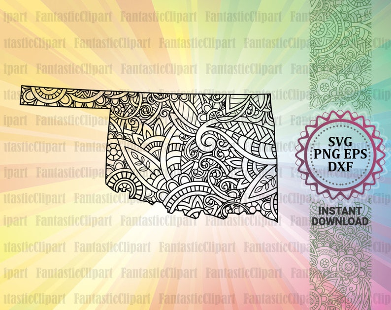 Download Oklahoma Zentangle Svg Oklahoma Shirt Designs Oklahoma | Etsy