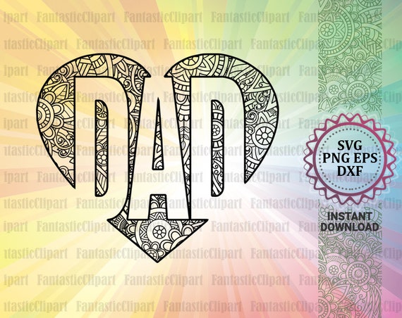 Download Dad Svg Dad Shirt Svg Dad Clipart Dad Mandala Svg Dad Etsy