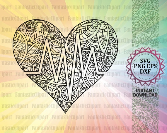 Download Heart Beat Svg File Heart Beat Heart Svg Heart Beat Mandala Etsy