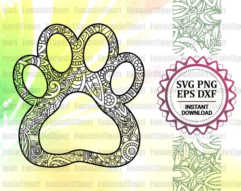 Download Dog Paw Svg Paw Clipart Paw Mandala Svg Paw Mandala Decal Etsy Yellowimages Mockups