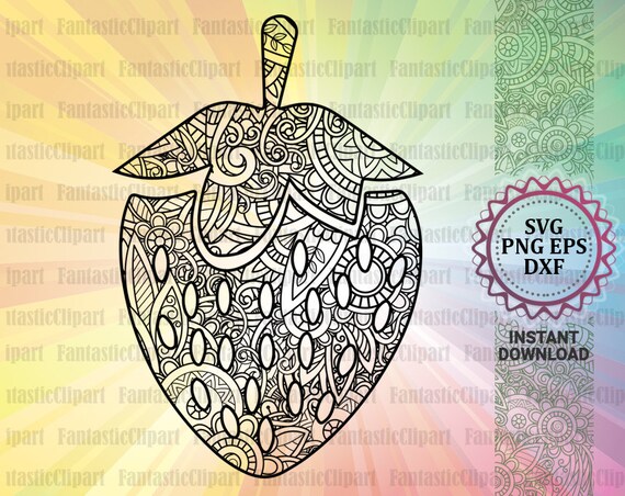 Download Strawberry Svg Strawberry Svg Design Strawberry Mandala Art Etsy