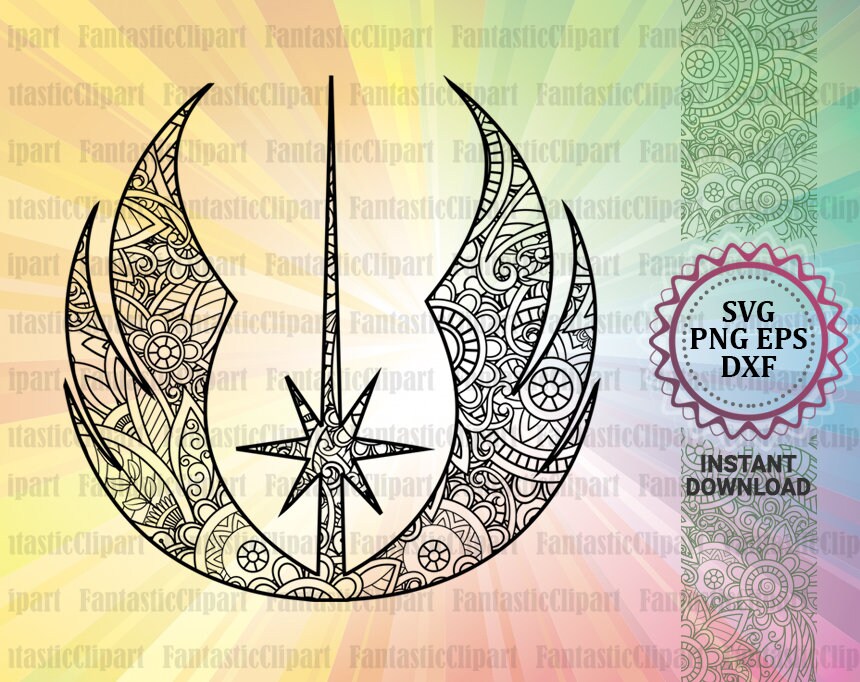 Download Jedi Order Svg Jedi Order Mandala Svg Jedi Order Silhouette Svg Star Wars Decal Jedi Order