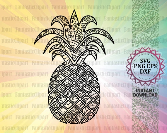 Download Pineapple Mandala Svg Pineapple Clipart Pineapple Decal Etsy