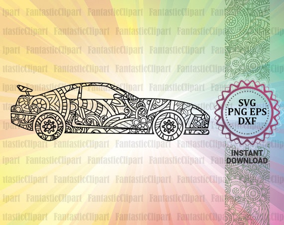 Download Racing Car Svg Sport Car Clipart Sport Car Mandala Svg Etsy