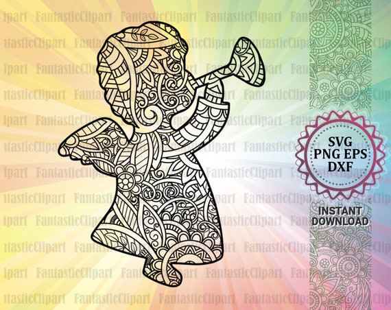 Download Christmas Angel Svg Christmas Angel Mandala Christmas Angel Etsy