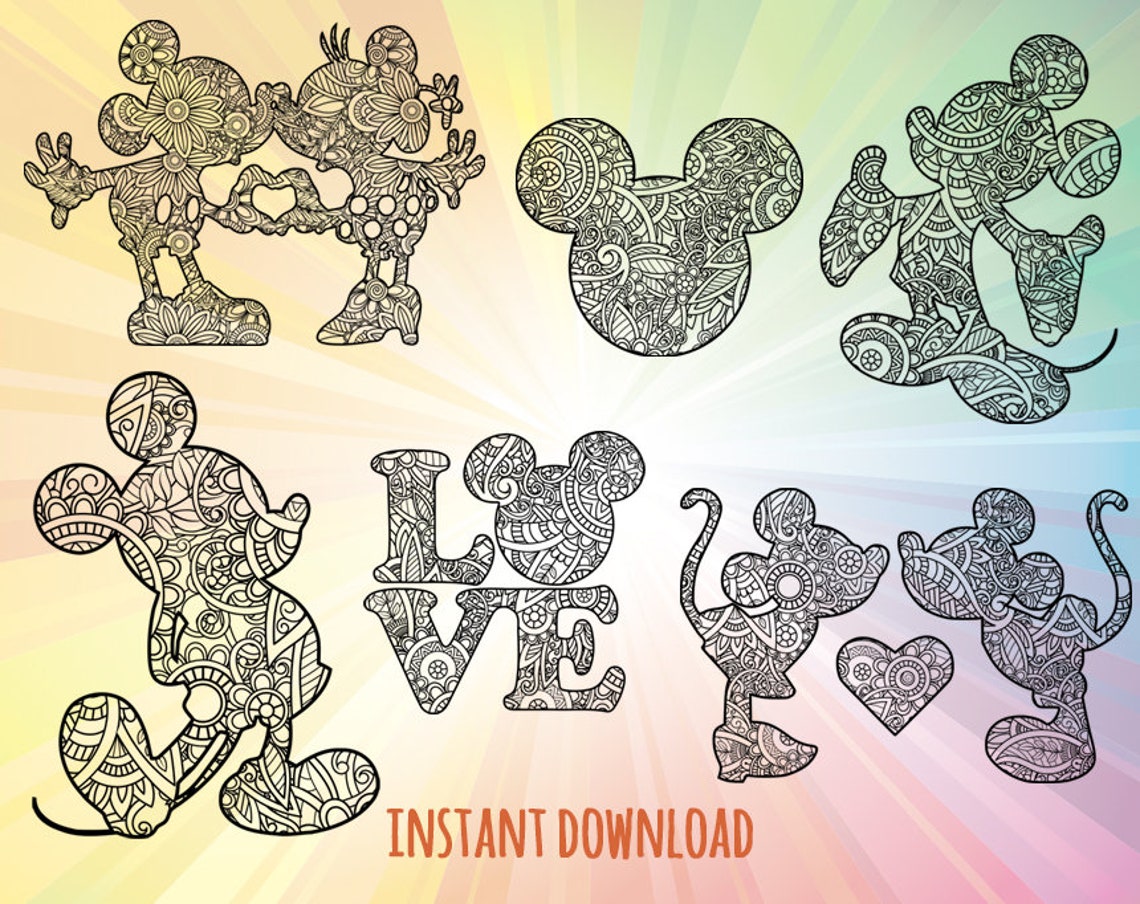 Disney Bundle Svg Disney Mandala Svg Disney Bundle For | Etsy