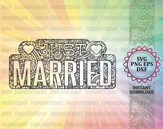 Download Just Married Svg Just Married Clipart Just Married Decal Etsy