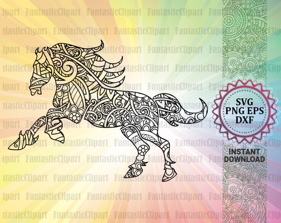Download Free Running Horse Svg Horse Zentangle Svg Horse Mandala Svg Etsy SVG Cut Files