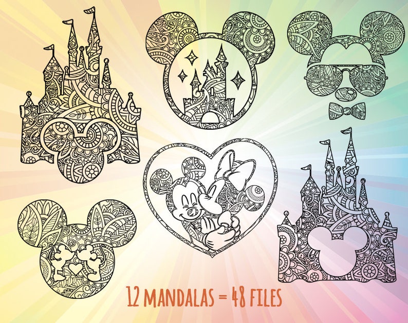 Download Disney Bundle Svg Disney Mandala Svg Disney Bundle For | Etsy