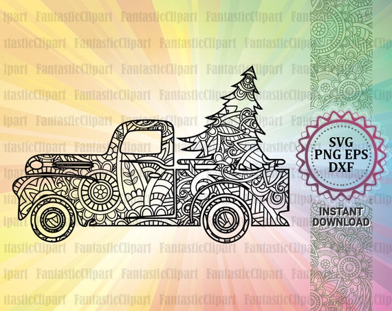 Download Christmas Truck Svg Christmas Truck With Tree Svg Christmas Etsy
