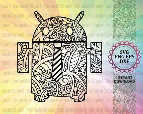 Download Robot Svg Robot Mandala Design Robot Clipart Robot Decal Etsy