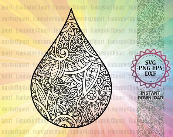 Download Drop Svg Drop Mandala Svg Rain Drops Svg Rain Drops Etsy