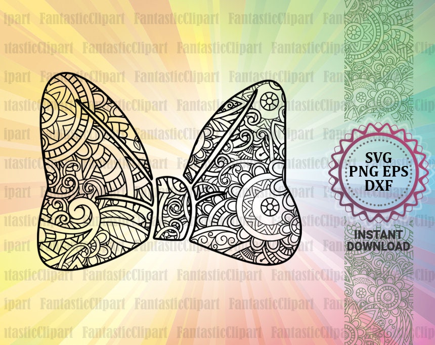 Download Minnie Mouse Bow Svg Minnie Mouse Bow Mandala Svg Minnie Etsy