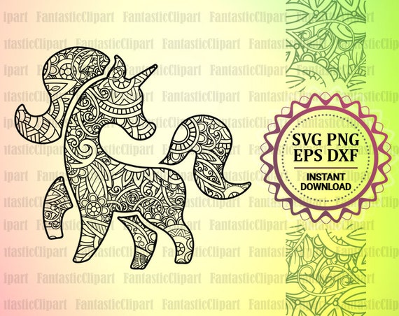 Download Unicorn Mandala Svg Unicorn Clipart Unicorn Zentangle Svg Etsy 3D SVG Files Ideas | SVG, Paper Crafts, SVG File