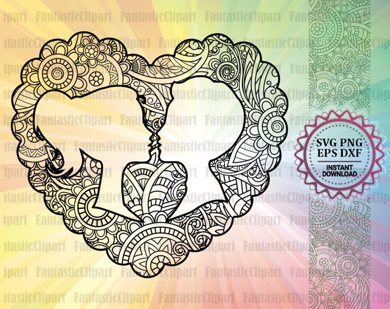 Download Heart Mandala Svg Love Mandala Svg Couple Love Svg Love | Etsy
