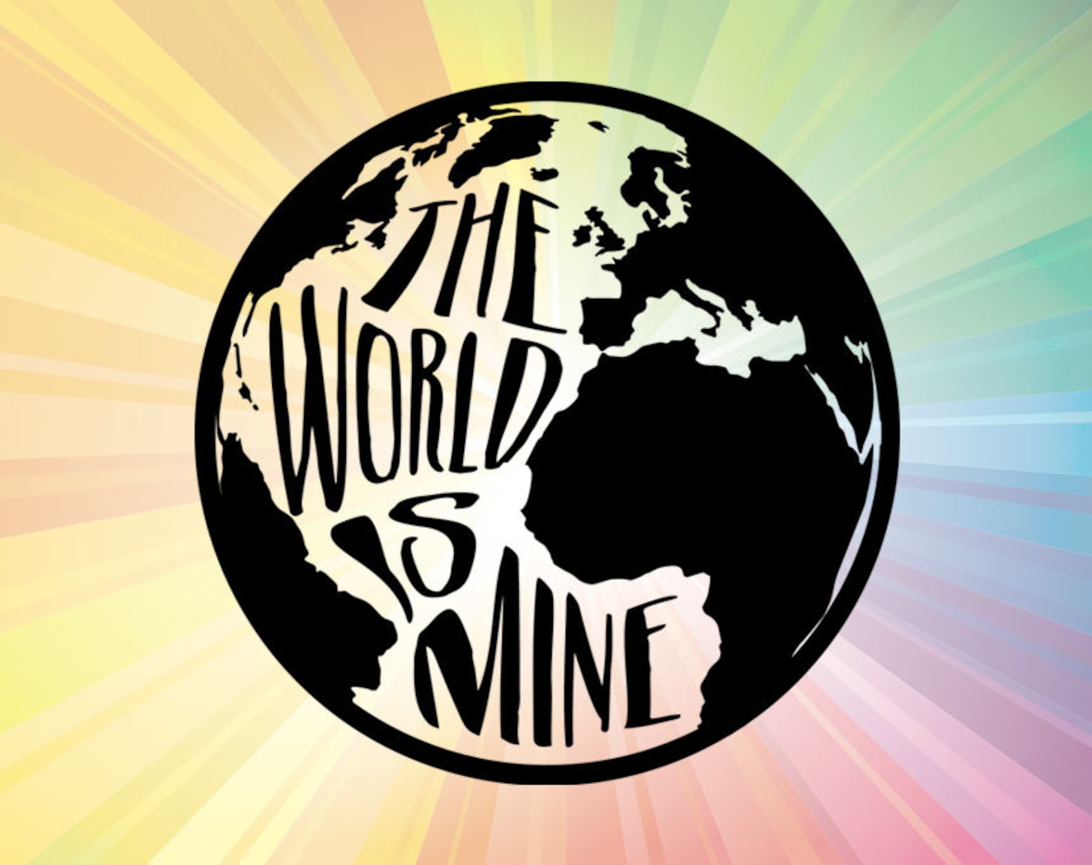 The World is Mine Svg World Svg World Clipart Planet Svg | Etsy