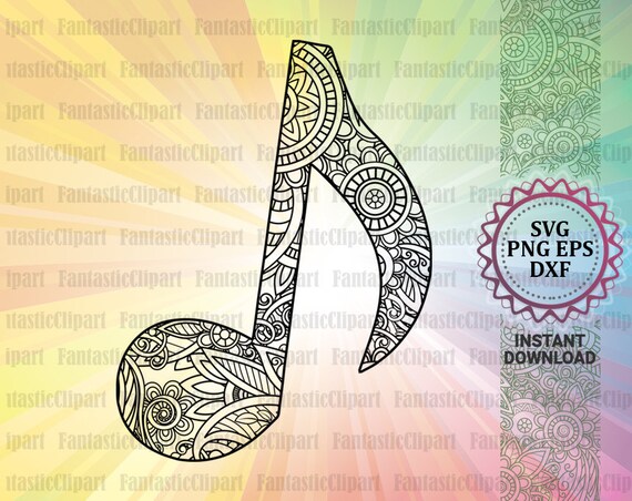 Download Music Notes Svg Music Notes Clipart Music Notes Mandala Art Etsy