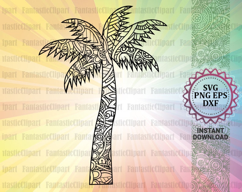 Download Palm Tree Svg Palm Tree Mandala Palm Tree Clipart Palm ...