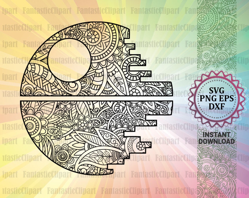 Download Death Star Svg Death Star Mandala Svg Death Star Silhouette | Etsy