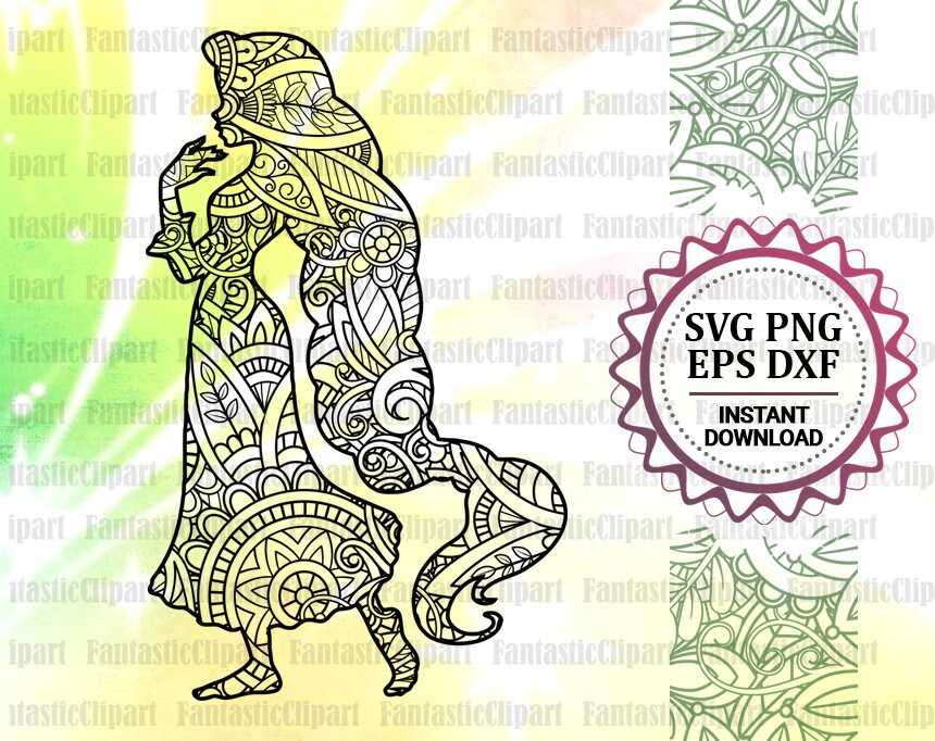 Download Rapunzel Svg File Rapunzel Decal Rapunzel Clipart Rapunzel Etsy