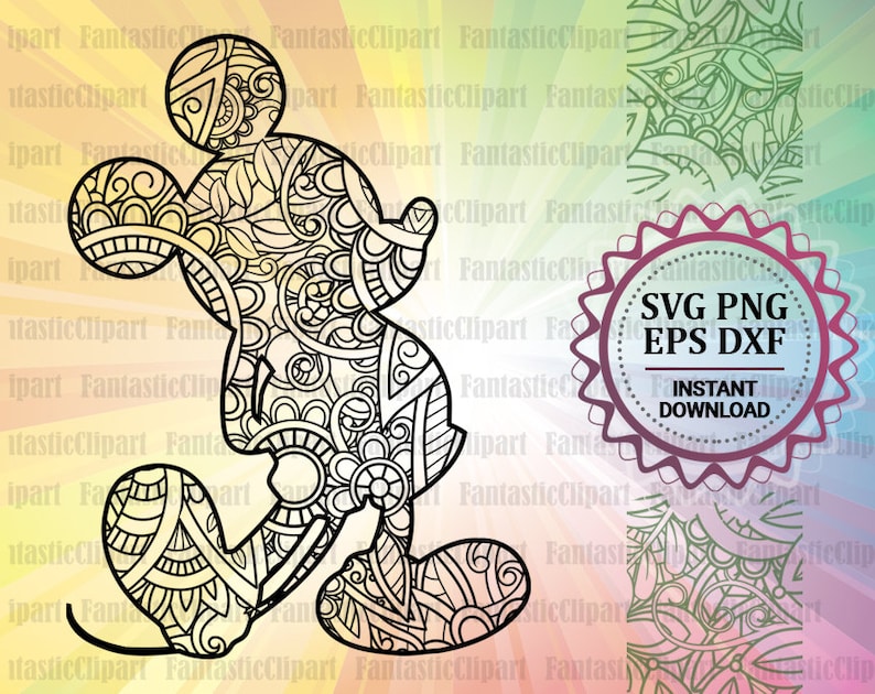 Download Mickey Svg Mickey Mouse Zentangle Svg Mickey Mouse Mandala ...