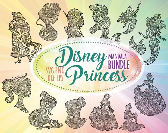 Download Disney Princess Bundle Svg Disney Princess Silhouette Svg Etsy