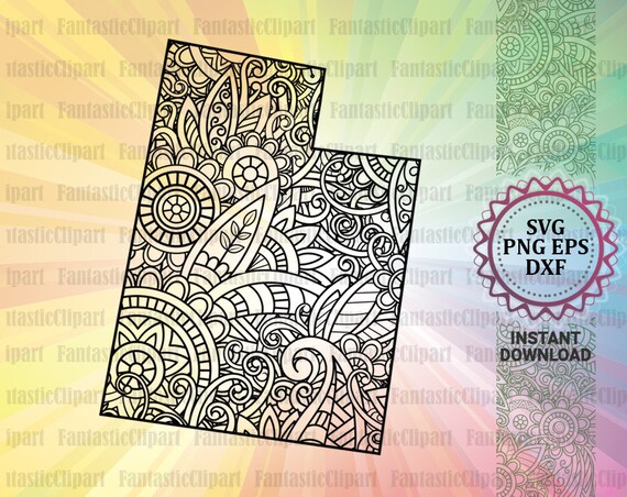 Download Free Utah Decal Svg Utah Zentangle Svg Utah Shirt Designs Utah Etsy SVG Cut Files