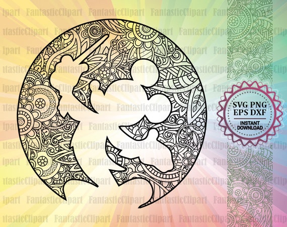 Download Mickey Mouse Svg Mickey Mouse Clipart Mickey Zentangle Etsy