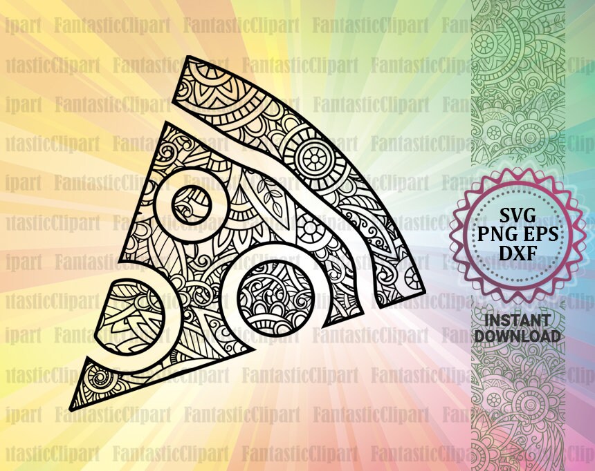 Pizza Svg Pizza Mandala Svg Pizza Clipart Pizza Decal Etsy