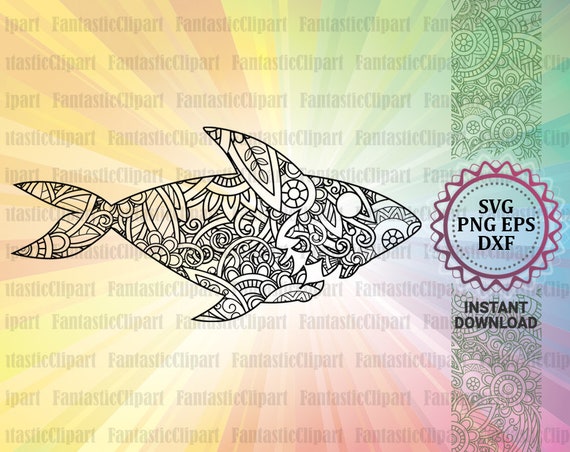 Download Shark Svg Shark Svg For Kids Shark Mandala Art Shark Svg Etsy