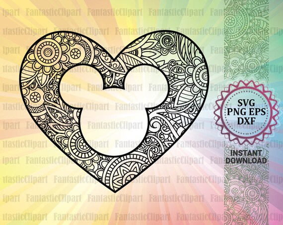 Download Mickey Heart Svg Mickey Mouse Head Svg Mickey Mouse Cutting Etsy