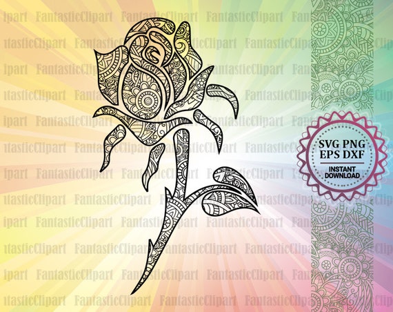 Download Rose Svg Rose Mandala Svg Rose Cut File Rose Svg For Cricut Rose Clipart Rose Decal