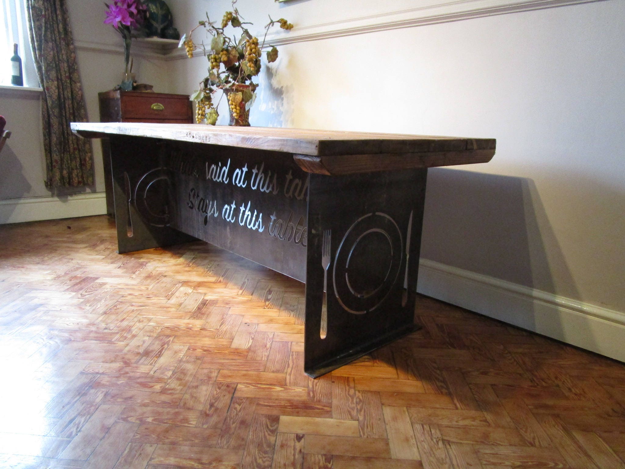 Mesa de cocina industrial Mesa de comedor Hecho a medida | Etsy