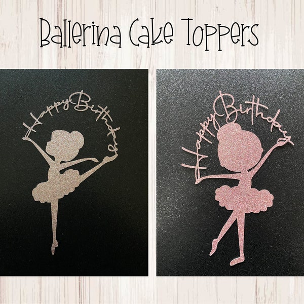 Ballerina Cake Topper / Glitter Stock Cake Topper / Digital File for Download / Birthday Party