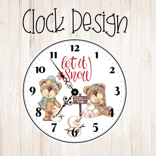 DIGITAL download Only Clock Design-Template-Sublimation Design-PNG File-Instant Download-MDF Sublimation Blanks Christmas Clock Design