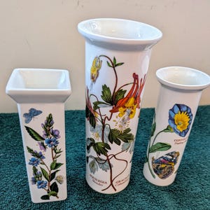 Konvolut Aus 3 Vintage Portmeirion Botanic Garden Vasen