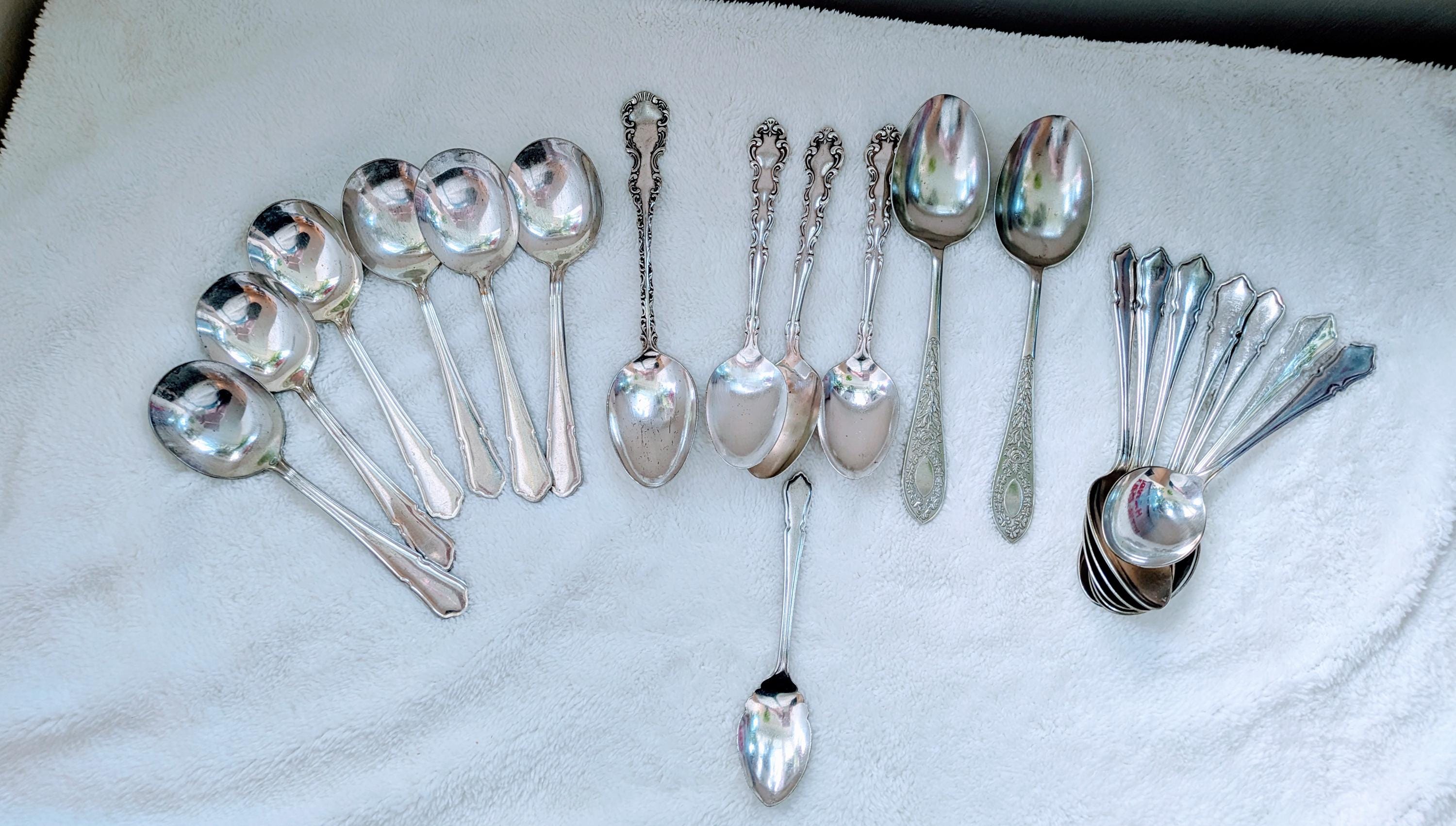 ヴィンテージシルバーメッキスプーン20本入り - Etsy 日本